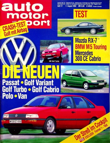 Auto Motor und Sport 17/1992 Auto Motor und Sport 17/1992